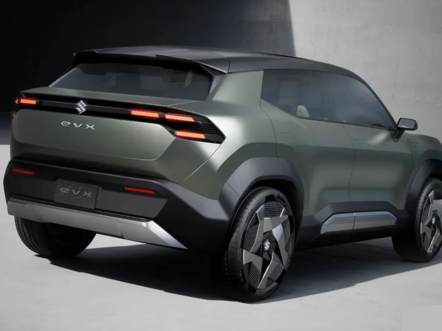 Maruti Suzuki eVX Concept Electric SUV render close-up on road